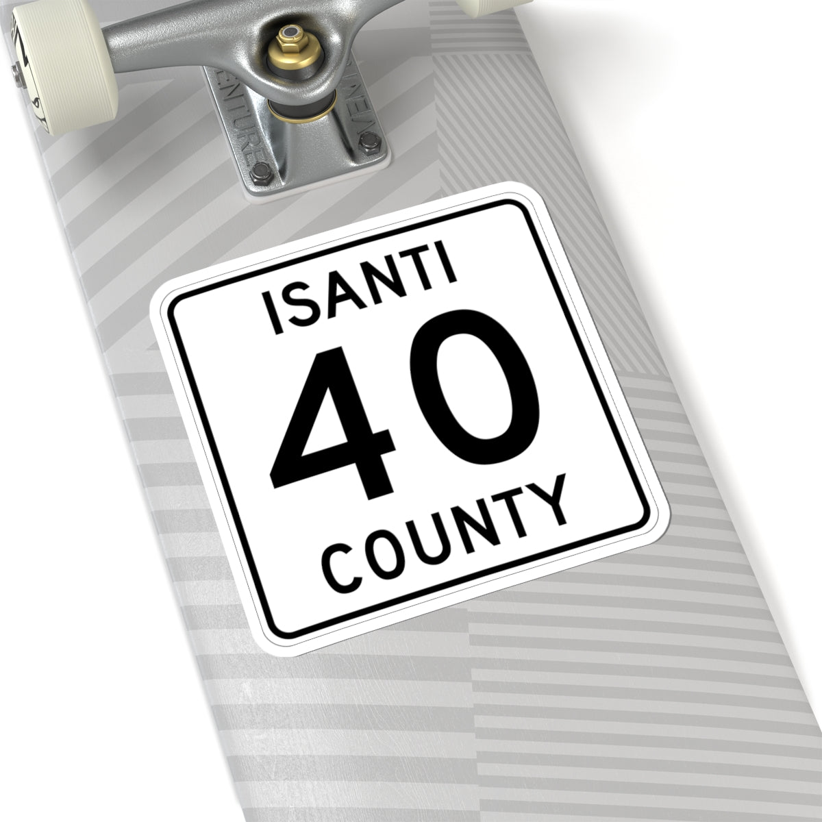 Isanti County 40 MN (Minnesota) (Road Sign) STICKER Vinyl Kiss-Cut Decal