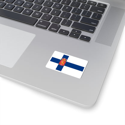 Flag of Finland 1918-1920 (Finland) STICKER Vinyl Kiss-Cut Decal