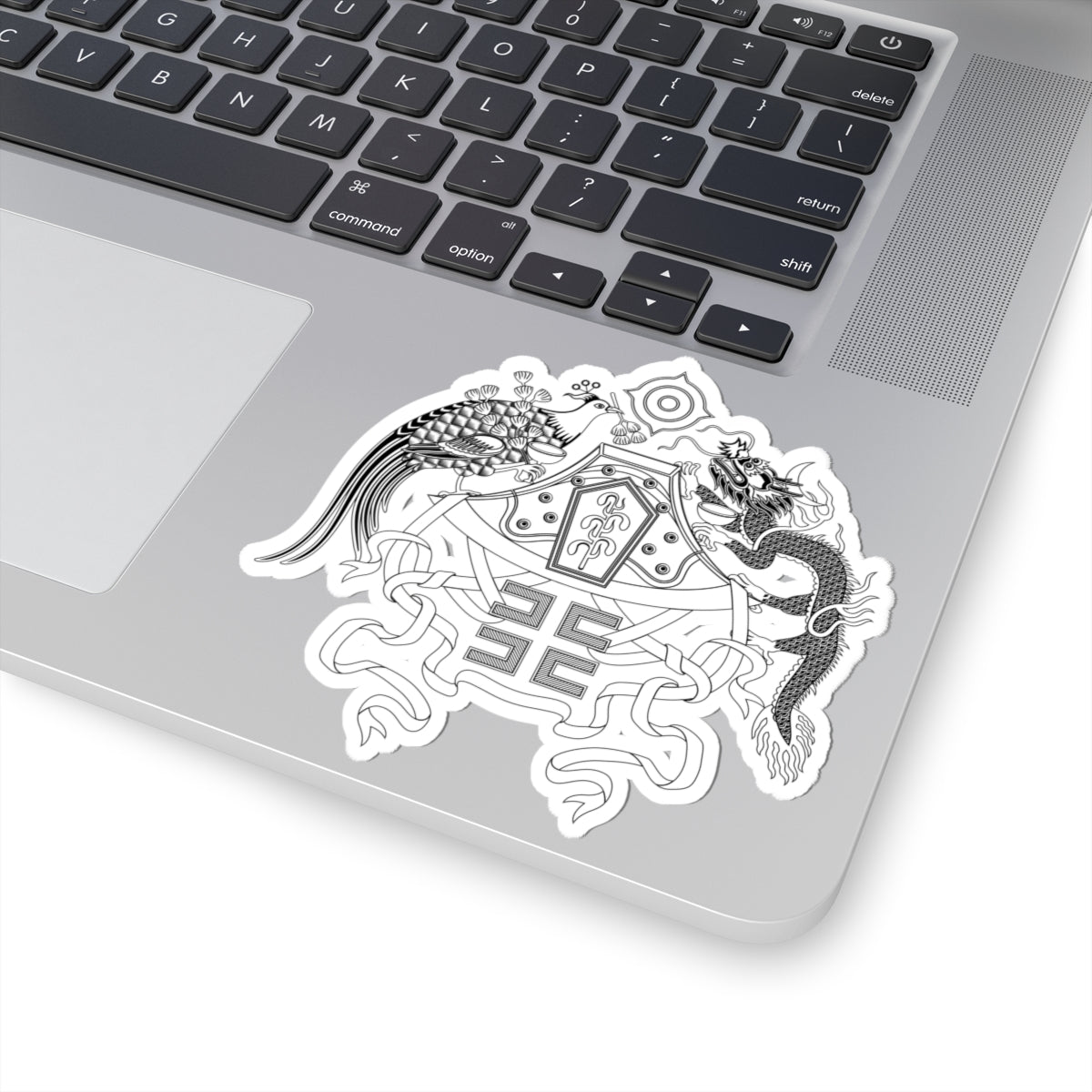 Twelve Symbols national emblem of China black and white (China) (Coat of Arms) STICKER Vinyl Kiss-Cut Decal
