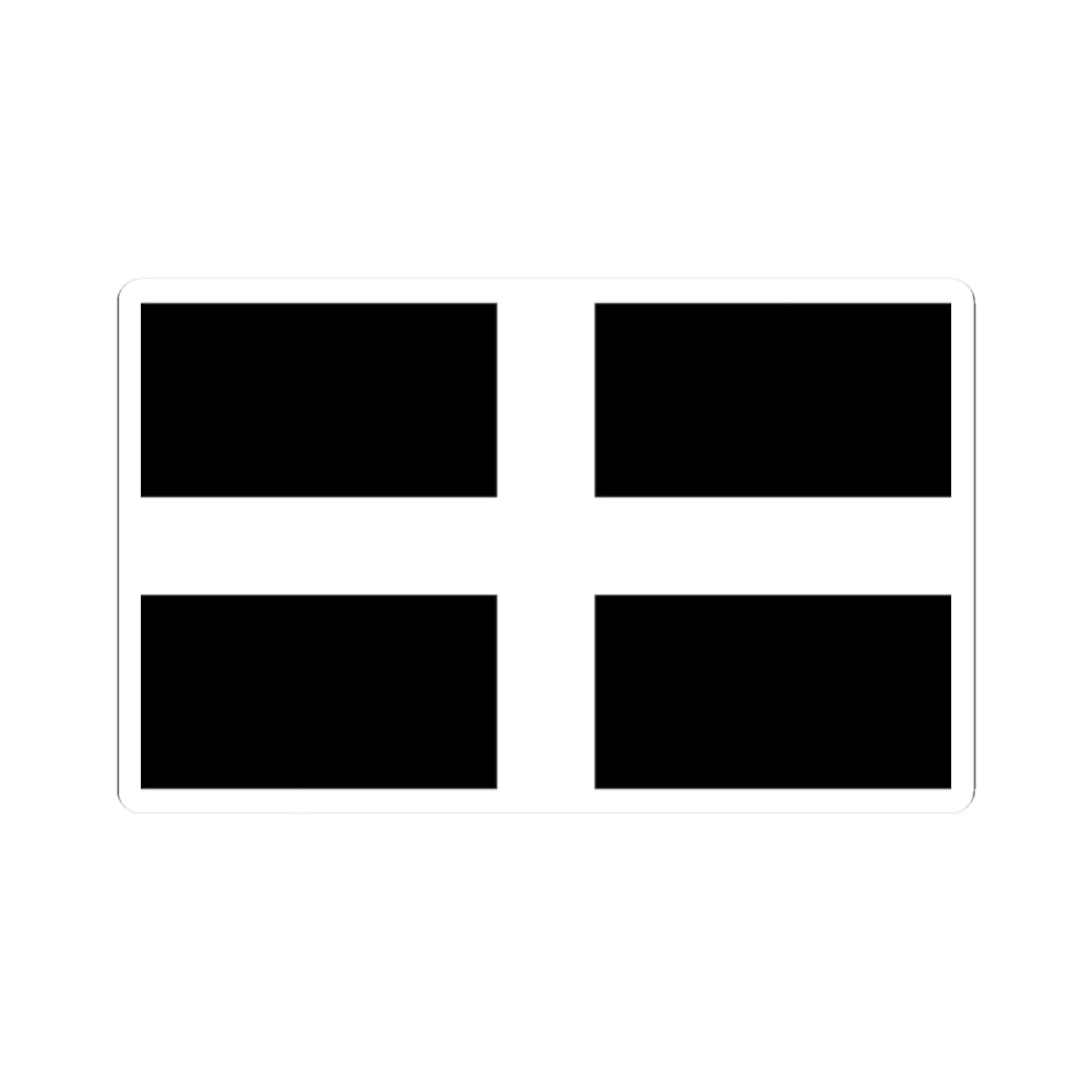 Saint Pirans Flag (England) STICKER Vinyl Kiss-Cut Decal
