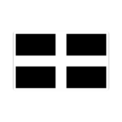 Saint Pirans Flag (England) STICKER Vinyl Kiss-Cut Decal