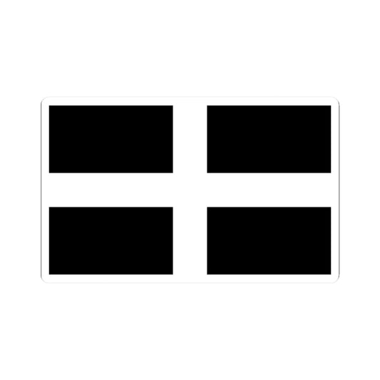 Saint Pirans Flag (England) STICKER Vinyl Kiss-Cut Decal