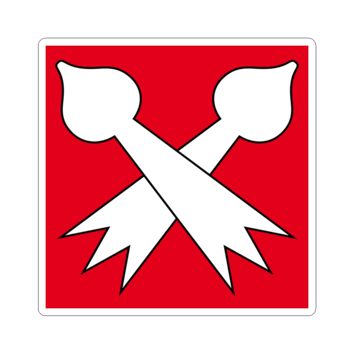 CHE Bottmingen Flag (Switzerland) STICKER Vinyl Kiss-Cut Decal