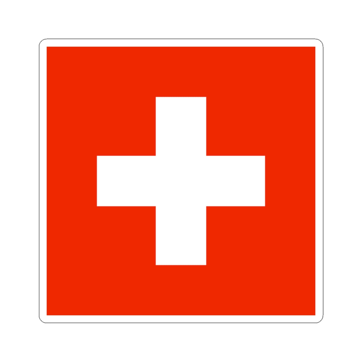 Flag of Switzerland WFB 2000 (Switzerland) STICKER Vinyl Kiss-Cut Decal