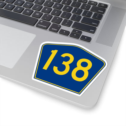 PR secondary 138 (Puerto Rico) (Road Sign) STICKER Vinyl Kiss-Cut Decal