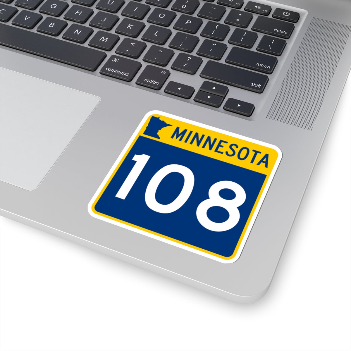 MN-108 (Minnesota) (Road Sign) STICKER Vinyl Kiss-Cut Decal