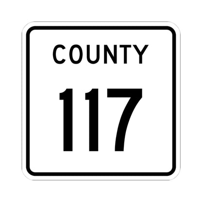 County 117 square (Minnesota) (Road Sign) STICKER Vinyl Kiss-Cut Decal
