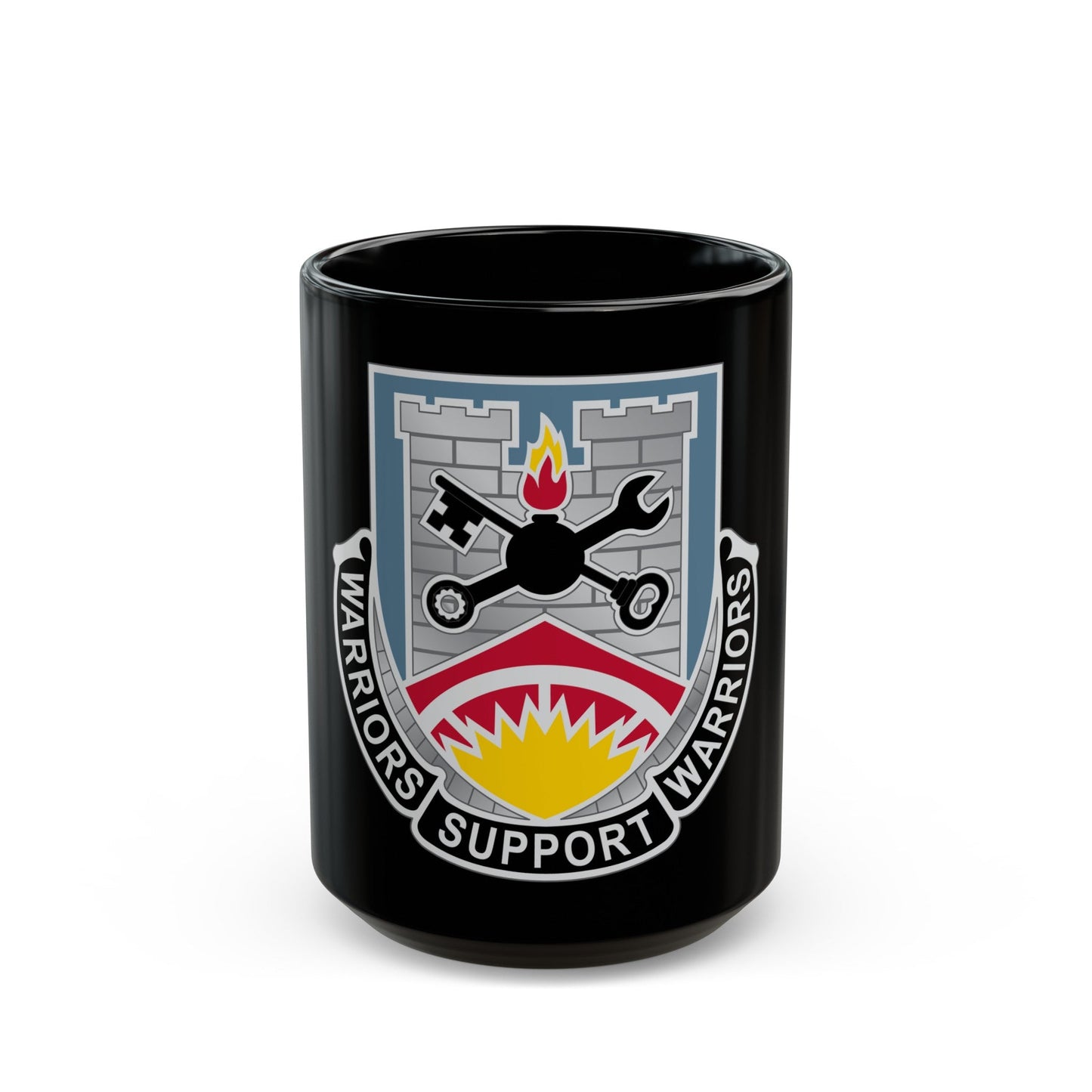 142d Engineer Battalion North Dakota National Guard (U.S. Army) Black Coffee Mug-15oz-The Sticker Space