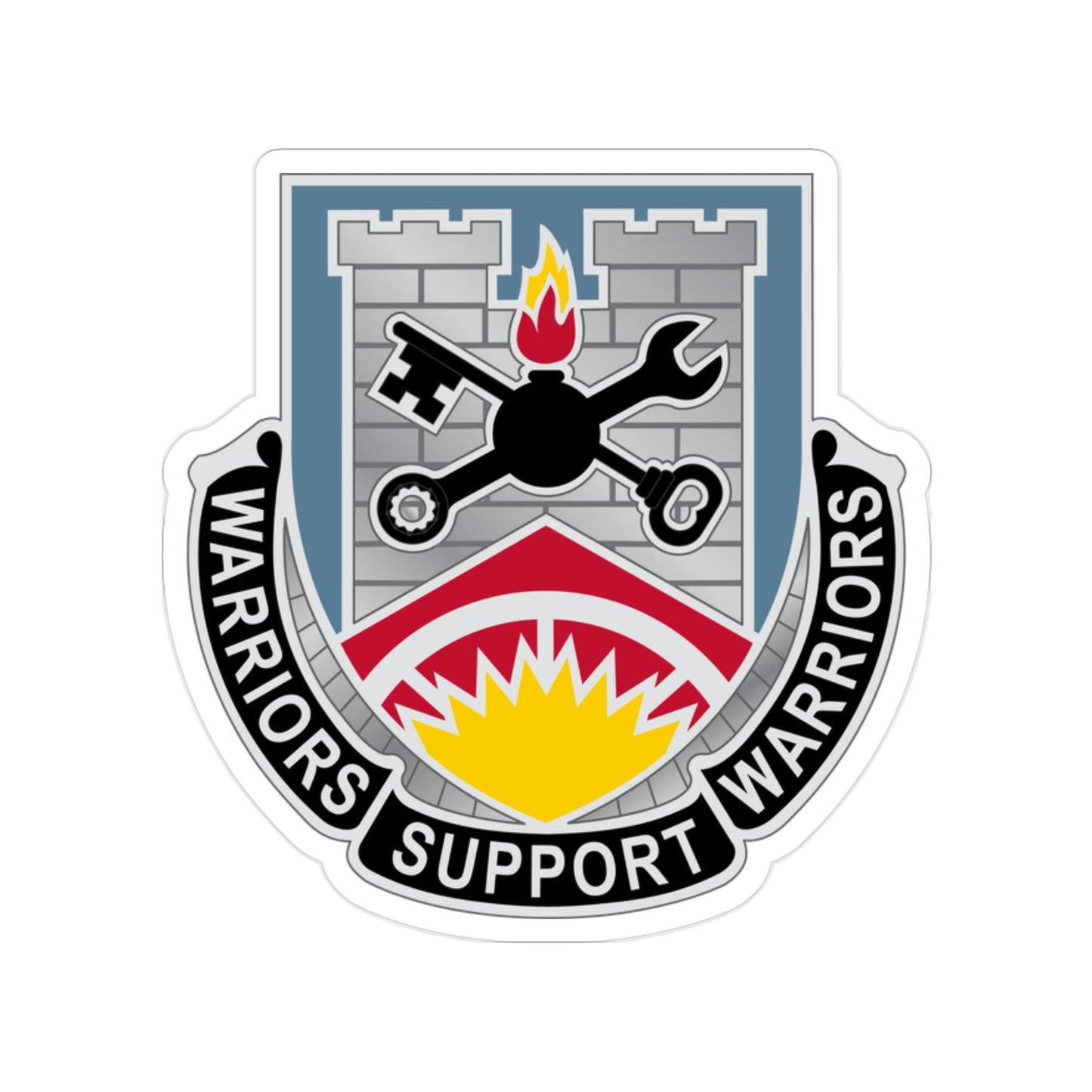 142d Engineer Battalion North Dakota National Guard (U.S. Army) Transparent STICKER Die-Cut Vinyl Decal-2 Inch-The Sticker Space