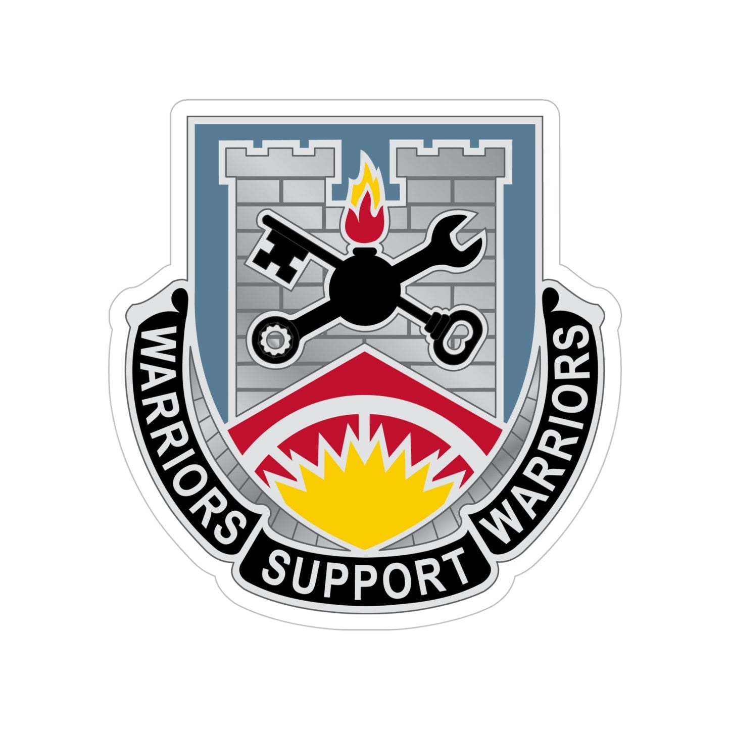 142d Engineer Battalion North Dakota National Guard (U.S. Army) Transparent STICKER Die-Cut Vinyl Decal-5 Inch-The Sticker Space