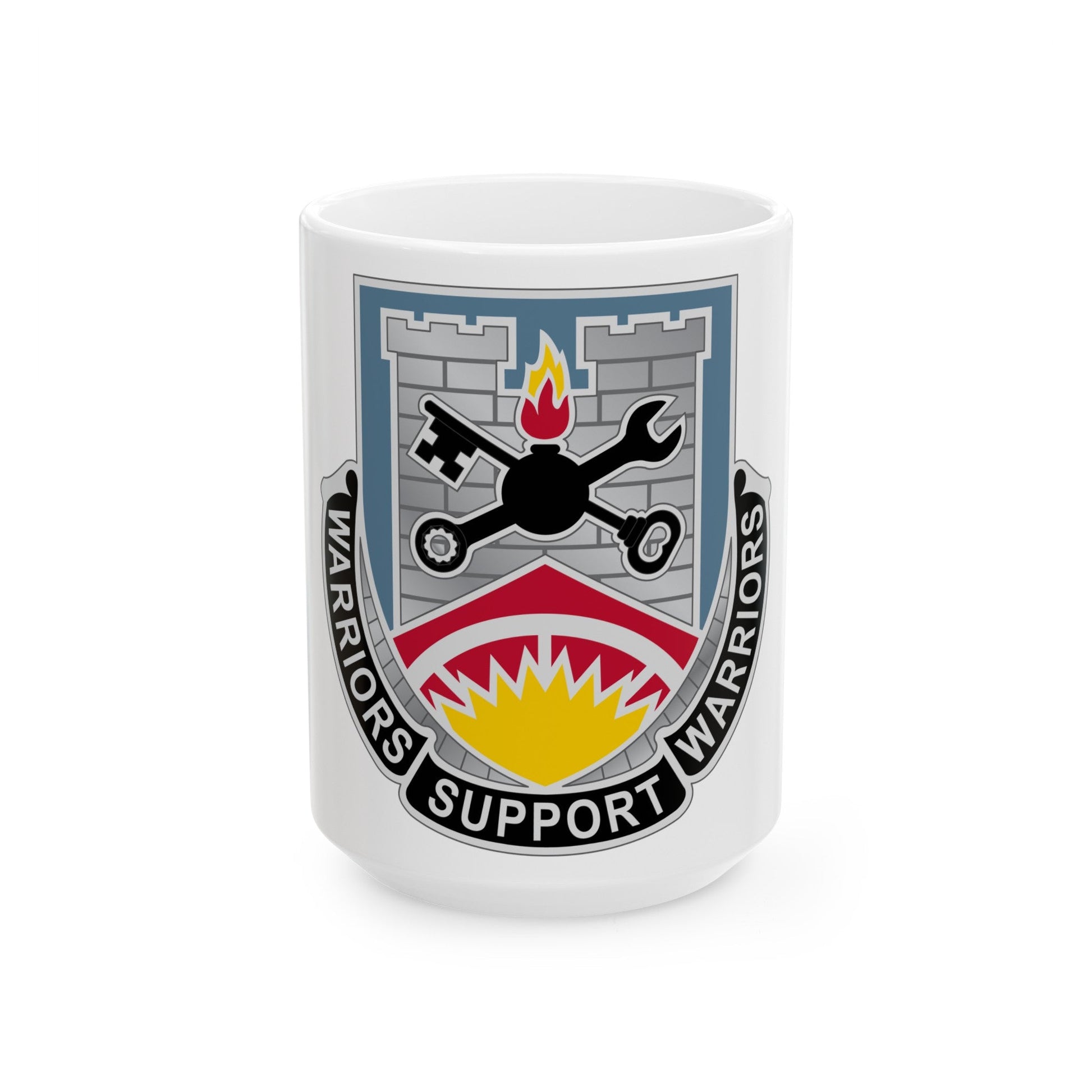 142d Engineer Battalion North Dakota National Guard (U.S. Army) White Coffee Mug-15oz-The Sticker Space