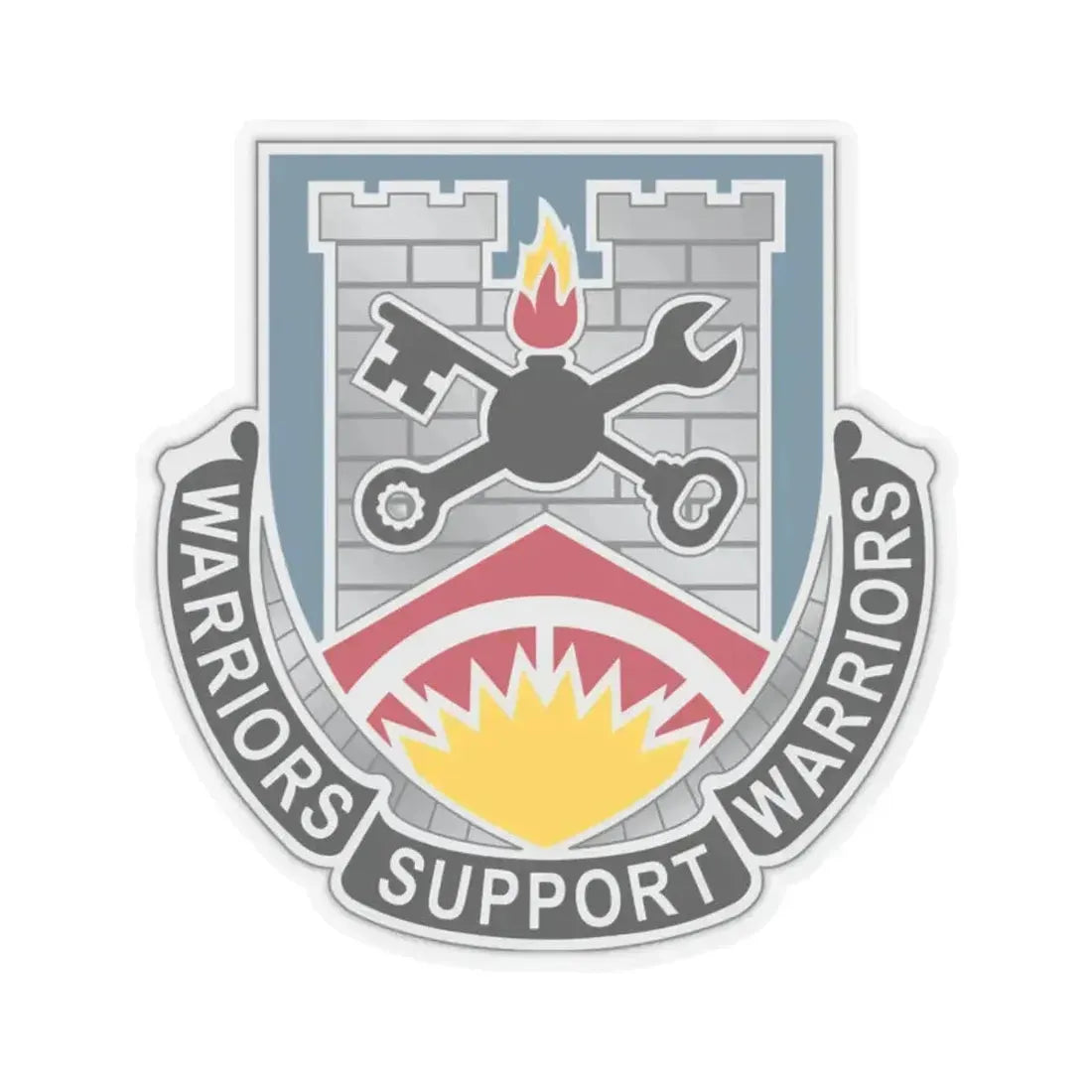 142d Engineer Battalion North Dakota National Guard (U.S. Army) STICKER Vinyl Kiss-Cut Decal 2 Inch Transparent - The Sticker Space