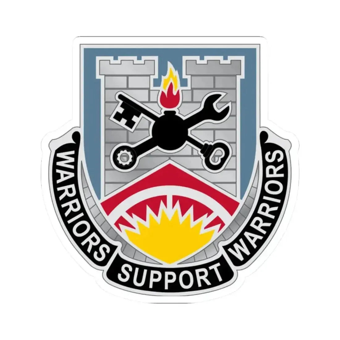 142d Engineer Battalion North Dakota National Guard (U.S. Army) STICKER Vinyl Kiss-Cut Decal 2 Inch White - The Sticker Space