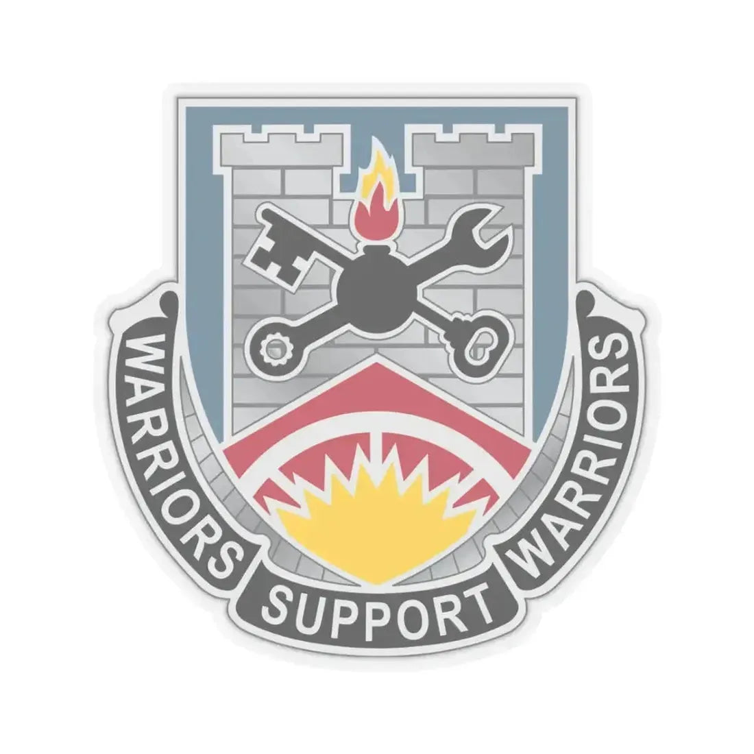 142d Engineer Battalion North Dakota National Guard (U.S. Army) STICKER Vinyl Kiss-Cut Decal 3 Inch Transparent - The Sticker Space