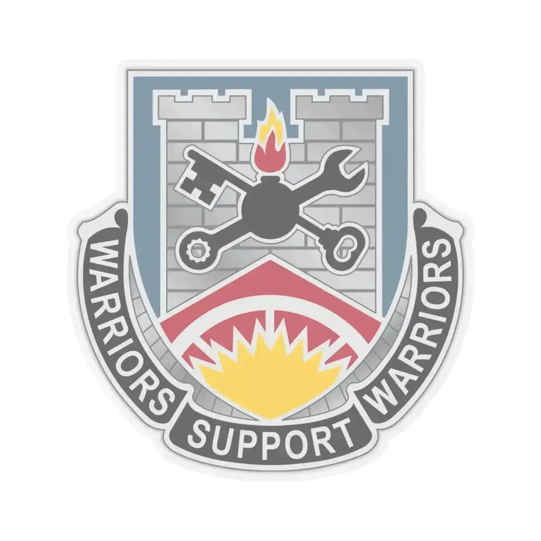 142d Engineer Battalion North Dakota National Guard (U.S. Army) STICKER Vinyl Kiss-Cut Decal 4 Inch Transparent - The Sticker Space