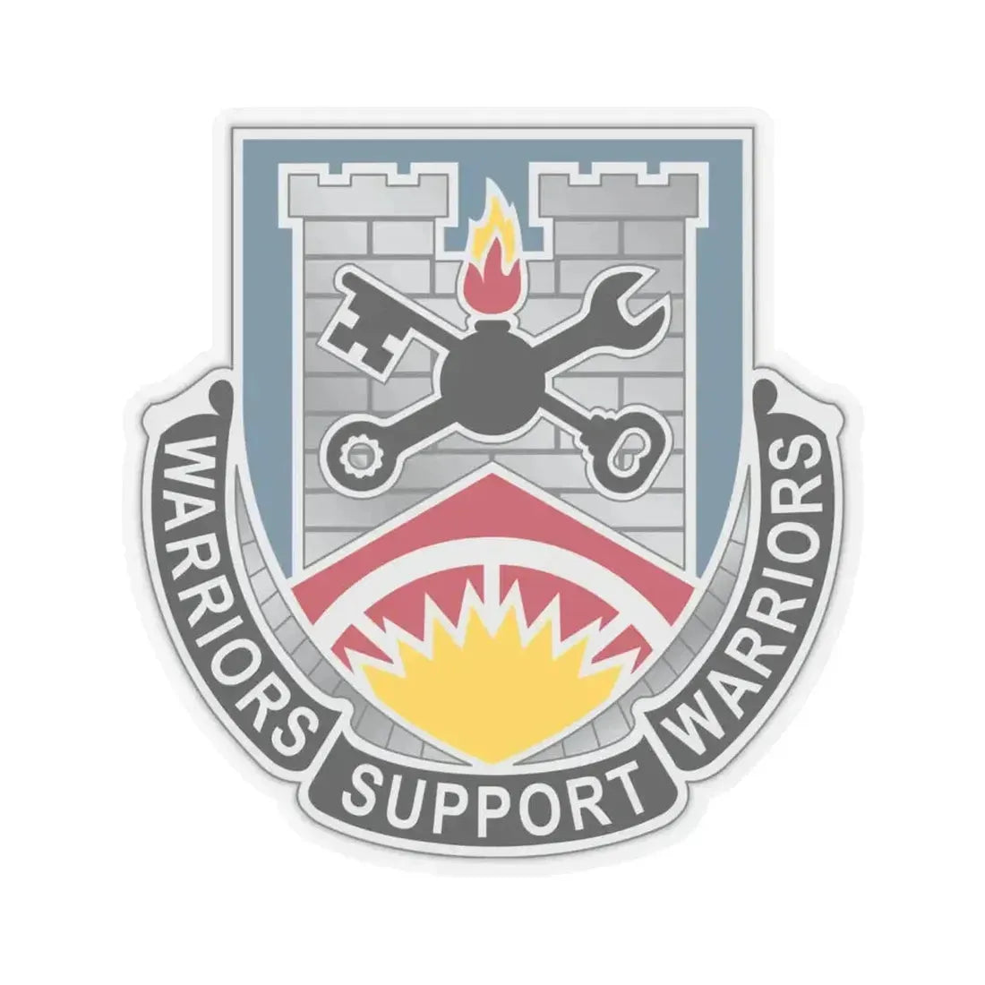 142d Engineer Battalion North Dakota National Guard (U.S. Army) STICKER Vinyl Kiss-Cut Decal 6 Inch Transparent - The Sticker Space