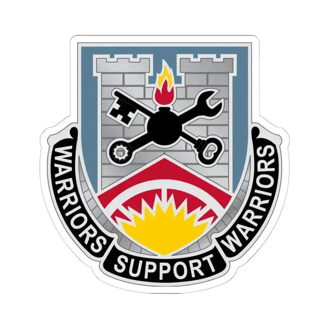 142d Engineer Battalion North Dakota National Guard (U.S. Army) STICKER Vinyl Kiss-Cut Decal 6 Inch White - The Sticker Space