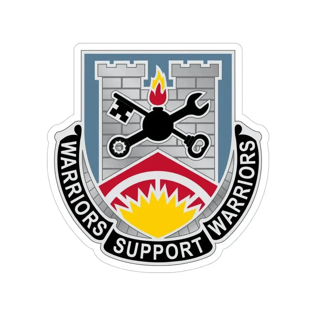 142d Engineer Battalion North Dakota National Guard (U.S. Army) Transparent STICKER Die-Cut Vinyl Decal 6 Inch - The Sticker Space