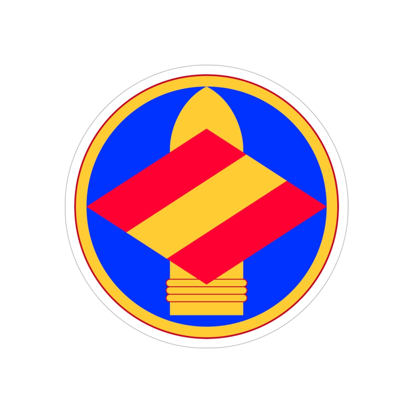 142nd Field Artillery Brigade (U.S. Army) REVERSE PRINT Transparent STICKER-5 Inch-The Sticker Space