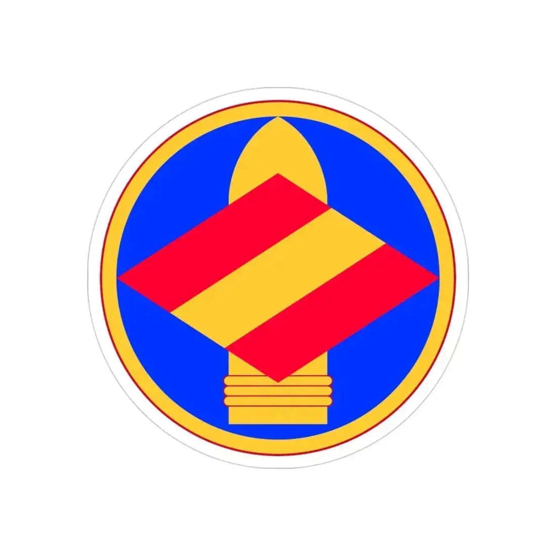 142nd Field Artillery Brigade (U.S. Army) REVERSE PRINT Transparent Die-Cut STICKER 3 Inch Die-Cut Transparent - The Sticker Space