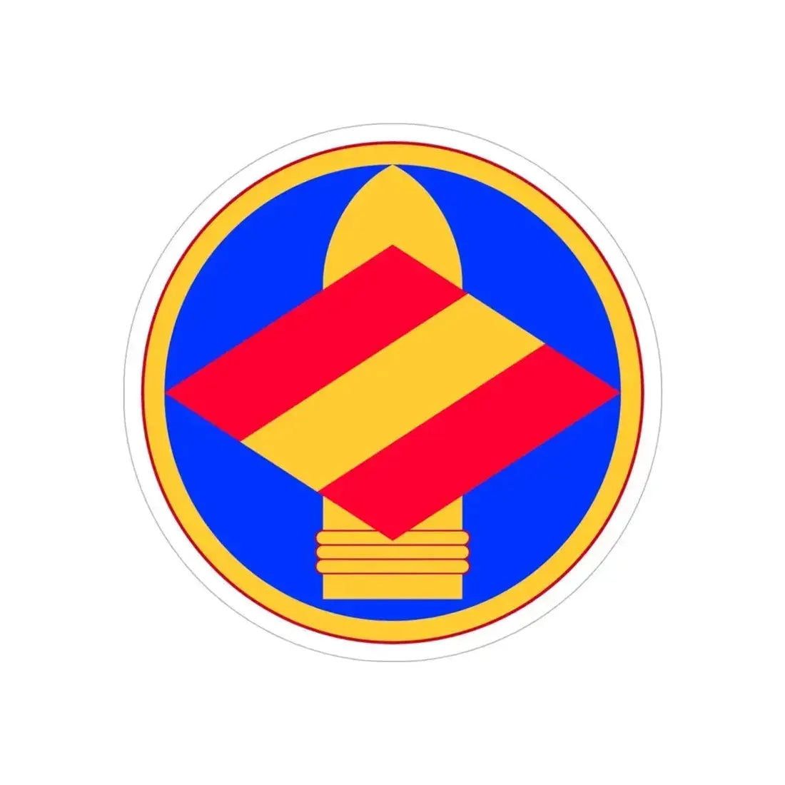 142nd Field Artillery Brigade (U.S. Army) REVERSE PRINT Transparent Die-Cut STICKER 5 Inch Die-Cut Transparent - The Sticker Space