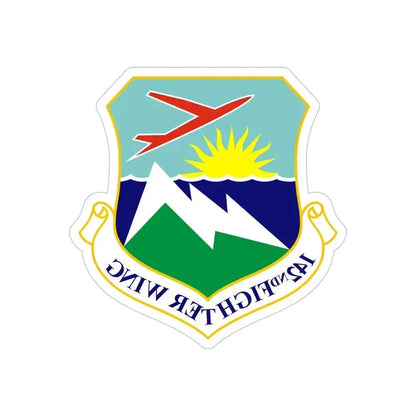 142nd Fighter Wing (U.S. Air Force) REVERSE PRINT Transparent Die-Cut STICKER 6 Inch Die-Cut Transparent - The Sticker Space