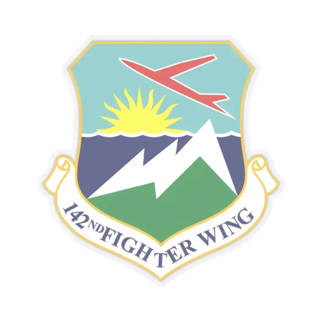 142nd Fighter Wing (U.S. Air Force) STICKER Vinyl Kiss-Cut Decal 2 Inch Transparent - The Sticker Space