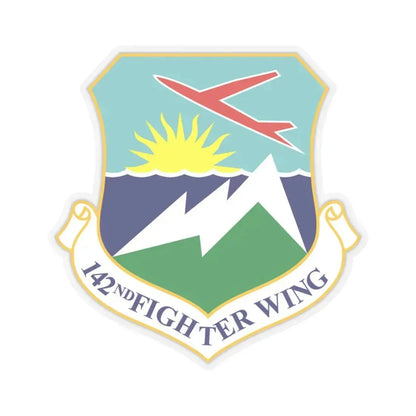 142nd Fighter Wing (U.S. Air Force) STICKER Vinyl Kiss-Cut Decal 3 Inch Transparent - The Sticker Space