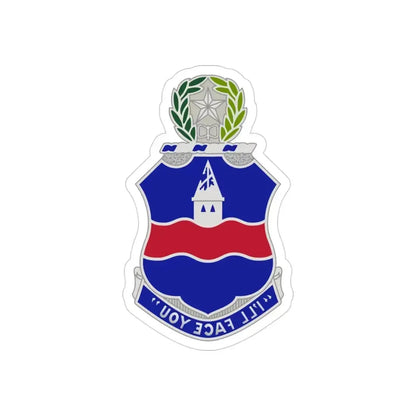142nd Infantry Regiment (U.S. Army) REVERSE PRINT Transparent Die-Cut STICKER 3 Inch Die-Cut Transparent - The Sticker Space
