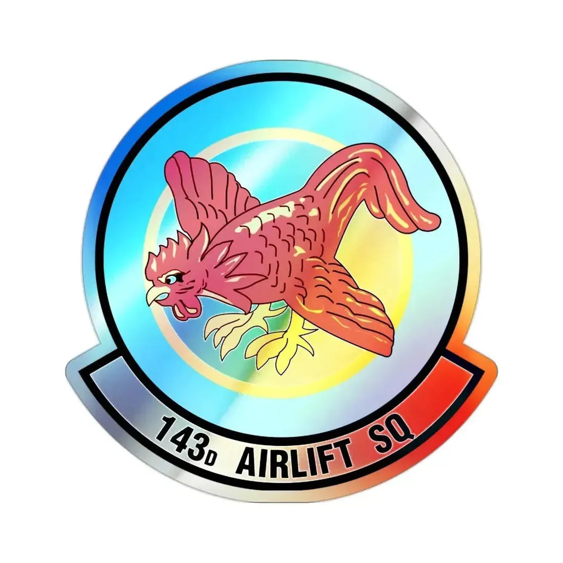 143 Airlift Squadron (U.S. Air Force) Holographic STICKER Die-Cut Vinyl Decal - The Sticker Space