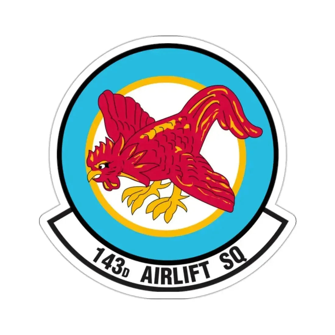 143 Airlift Squadron (U.S. Air Force) STICKER Vinyl Kiss-Cut Decal - The Sticker Space
