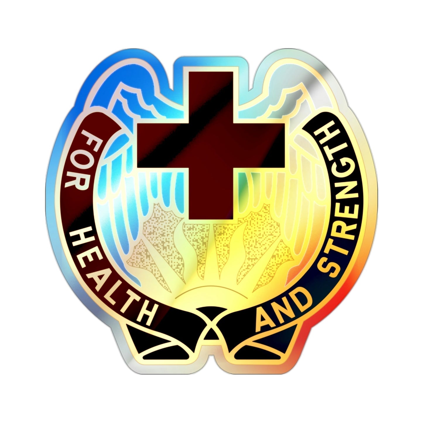 143 Evacuation Hospital (U.S. Army) Holographic STICKER Die-Cut Vinyl Decal-2 Inch-The Sticker Space