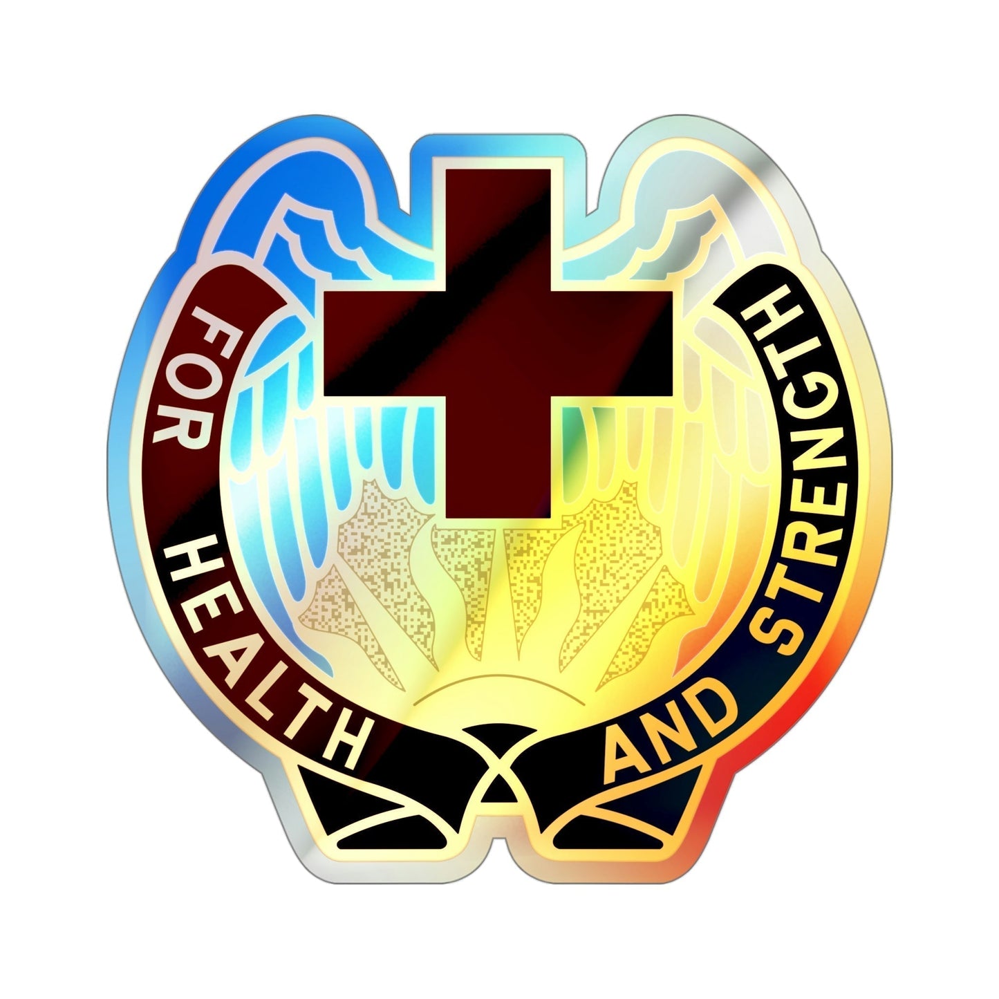 143 Evacuation Hospital (U.S. Army) Holographic STICKER Die-Cut Vinyl Decal-4 Inch-The Sticker Space