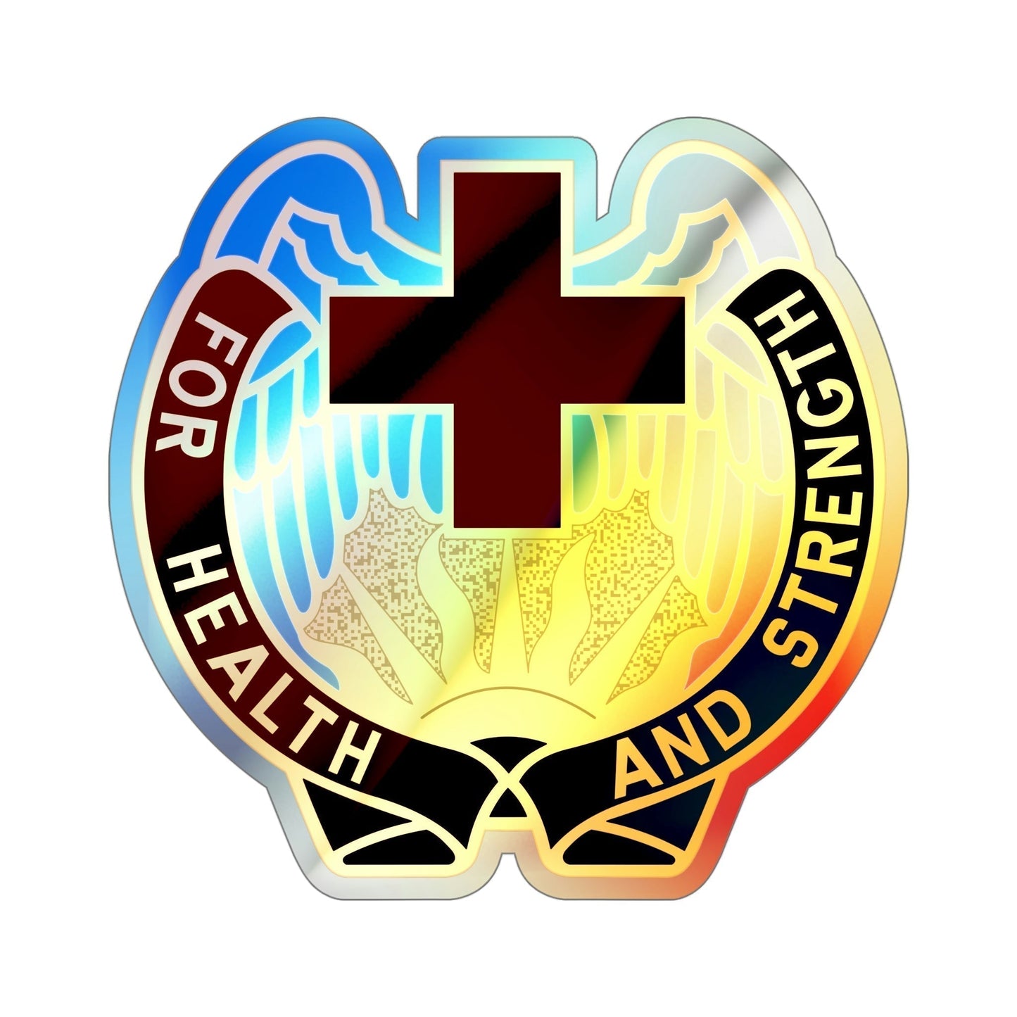 143 Evacuation Hospital (U.S. Army) Holographic STICKER Die-Cut Vinyl Decal-5 Inch-The Sticker Space