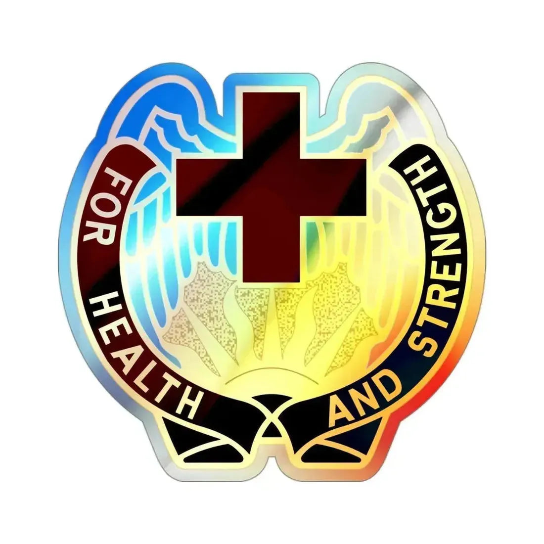 143 Evacuation Hospital (U.S. Army) Holographic STICKER Die-Cut Vinyl Decal 3 Inch Holographic - The Sticker Space