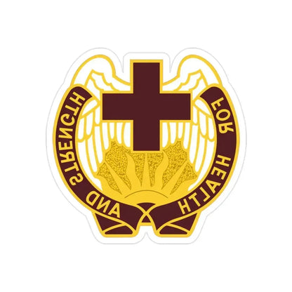 143 Evacuation Hospital (U.S. Army) REVERSE PRINT Transparent Die-Cut STICKER 2 Inch Die-Cut Transparent - The Sticker Space