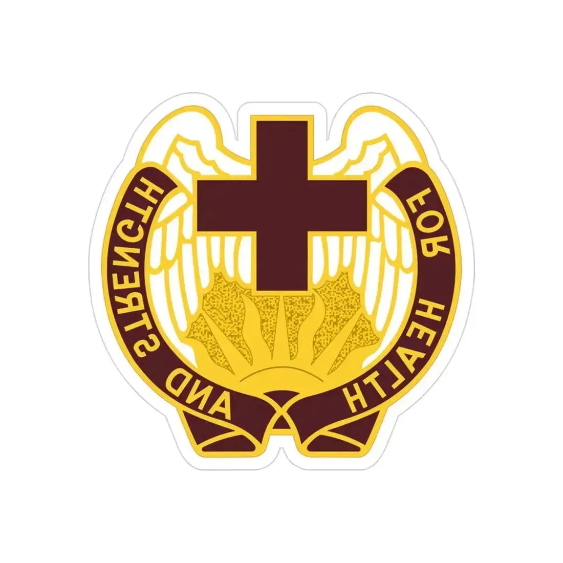 143 Evacuation Hospital (U.S. Army) REVERSE PRINT Transparent Die-Cut STICKER 3 Inch Die-Cut Transparent - The Sticker Space