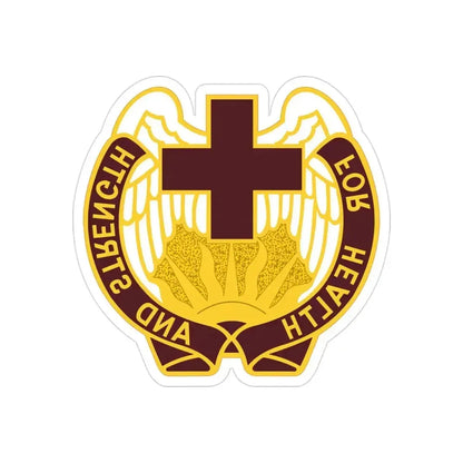 143 Evacuation Hospital (U.S. Army) REVERSE PRINT Transparent Die-Cut STICKER 3 Inch Die-Cut Transparent - The Sticker Space