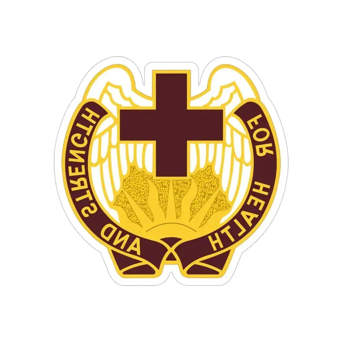 143 Evacuation Hospital (U.S. Army) REVERSE PRINT Transparent Die-Cut STICKER 4 Inch Die-Cut Transparent - The Sticker Space