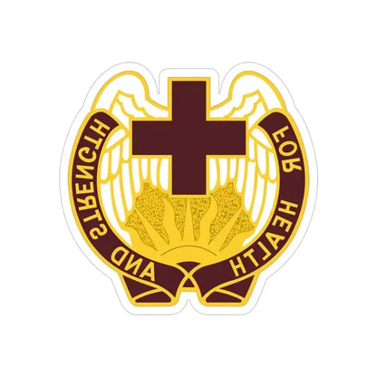 143 Evacuation Hospital (U.S. Army) REVERSE PRINT Transparent Die-Cut STICKER 4 Inch Die-Cut Transparent - The Sticker Space