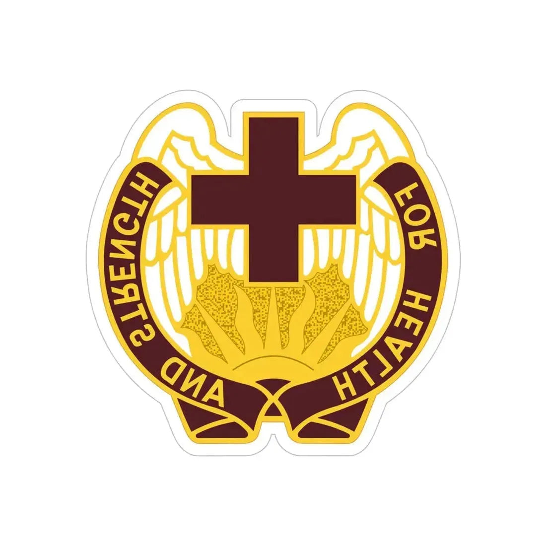 143 Evacuation Hospital (U.S. Army) REVERSE PRINT Transparent Die-Cut STICKER 5 Inch Die-Cut Transparent - The Sticker Space