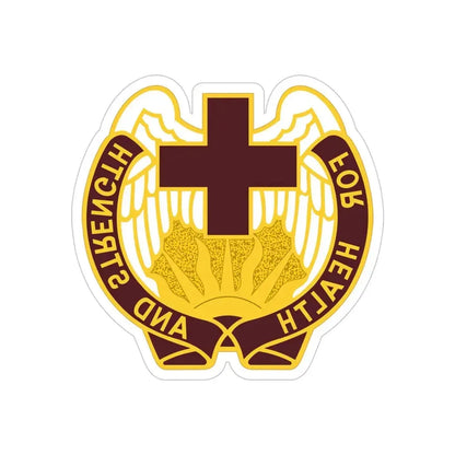 143 Evacuation Hospital (U.S. Army) REVERSE PRINT Transparent Die-Cut STICKER 5 Inch Die-Cut Transparent - The Sticker Space