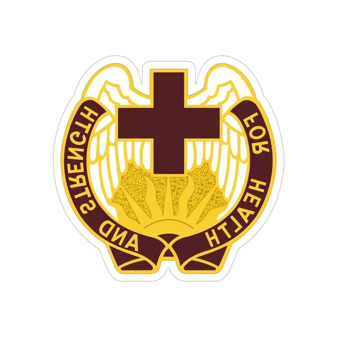 143 Evacuation Hospital (U.S. Army) REVERSE PRINT Transparent Die-Cut STICKER 6 Inch Die-Cut Transparent - The Sticker Space