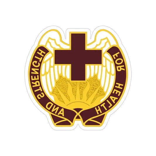 143 Evacuation Hospital (U.S. Army) REVERSE PRINT Transparent Die-Cut STICKER 6 Inch Die-Cut Transparent - The Sticker Space