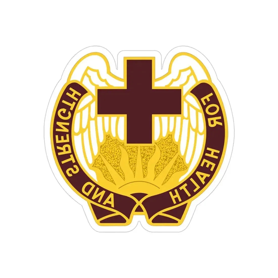 143 Evacuation Hospital (U.S. Army) REVERSE PRINT Transparent Die-Cut STICKER - The Sticker Space