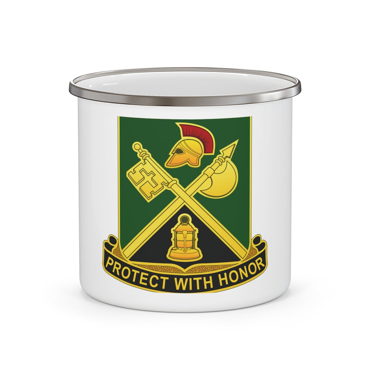 143 Military Police Battalion CAANG (U.S. Army) 12oz Enamel Mug-12oz-The Sticker Space