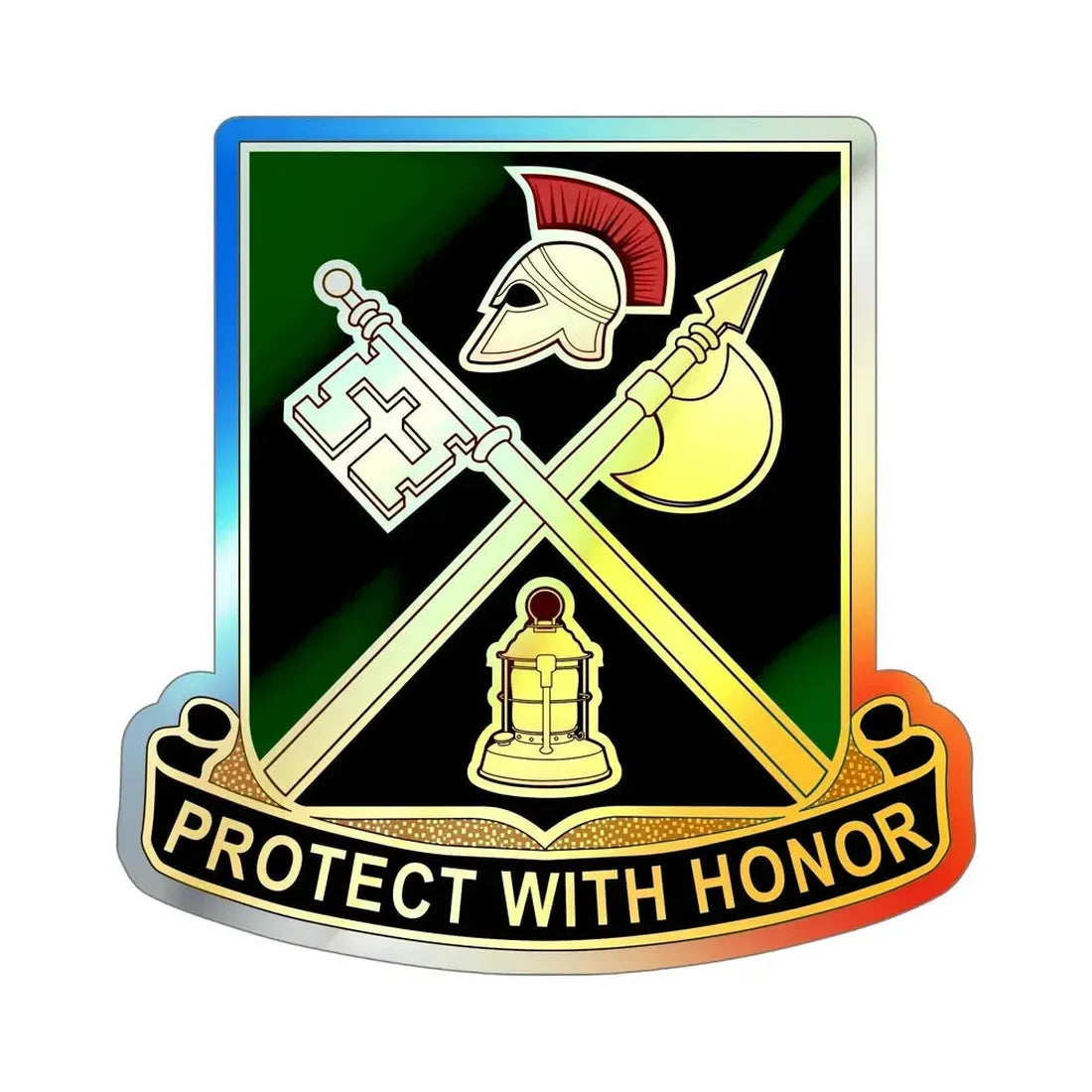 143 Military Police Battalion CAANG (U.S. Army) Holographic STICKER Die-Cut Vinyl Decal - The Sticker Space
