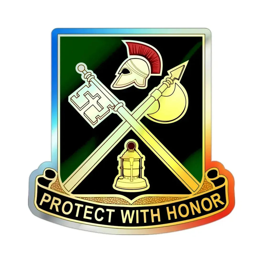 143 Military Police Battalion CAANG (U.S. Army) Holographic STICKER Die-Cut Vinyl Decal - The Sticker Space