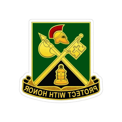 143 Military Police Battalion CAANG (U.S. Army) REVERSE PRINT Transparent Die-Cut STICKER 5 Inch Die-Cut Transparent - The Sticker Space