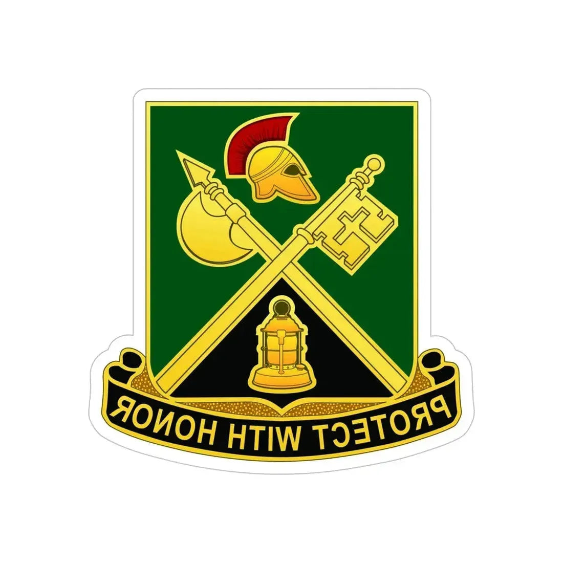 143 Military Police Battalion CAANG (U.S. Army) REVERSE PRINT Transparent Die-Cut STICKER - The Sticker Space